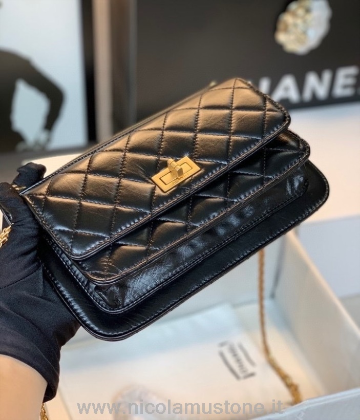 Eredeti Minőségi Chanel újrakiadás 255 Táska 22 Cm Báránybőr Arany Hardver őszi/téli 2020 Kollekció Fekete
