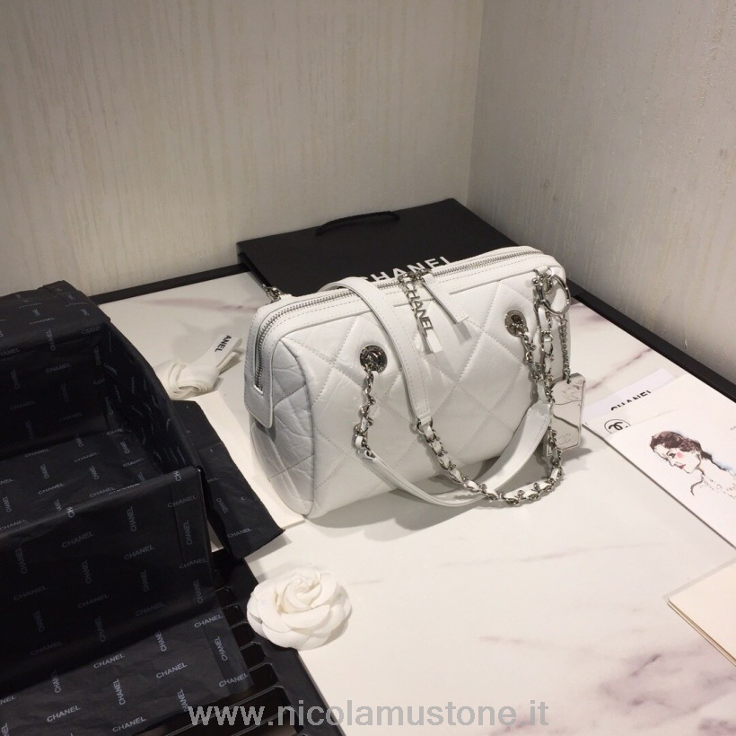 Eredeti Minőségi Chanel Teketáska As1321 28cm Báránybőr 2020 Tavaszi/nyári Kollekció Fehér