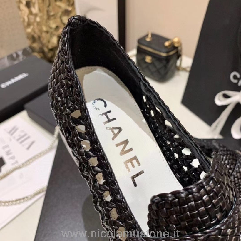 Eredeti Minőségi Chanel Szőtt Vezetőcipők Borjúbőr Bőr őszi/téli 2021 Kollekció Fekete