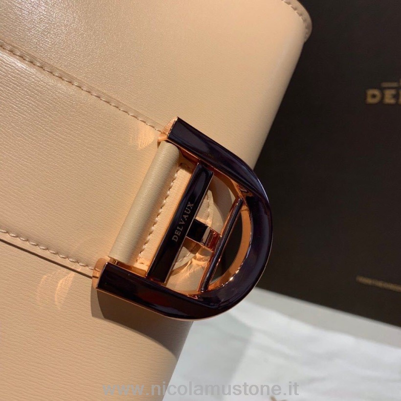 Qualità Originale Delvaux Brillant Bb Satchel Patta 20cm Borsa Pelle Di Vitello Hardware Oro Rosa Collezione Autunno/inverno 2019 Beige