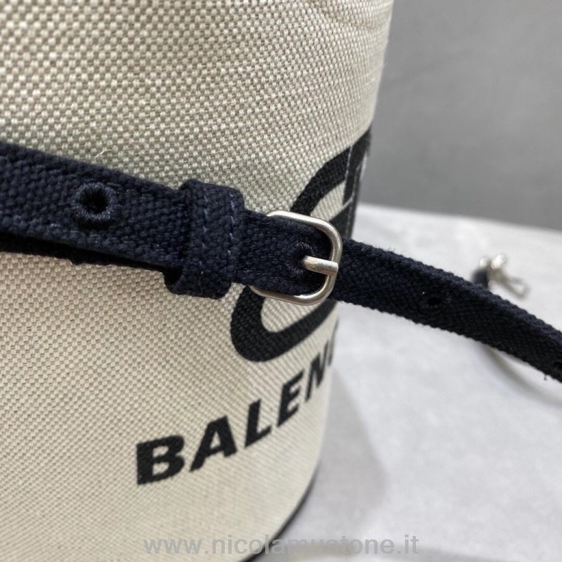 Tote Bag 23cm Onda Media Balenciaga Di Qualità Originale In Tela Collezione Autunno/inverno 2020 Naturale