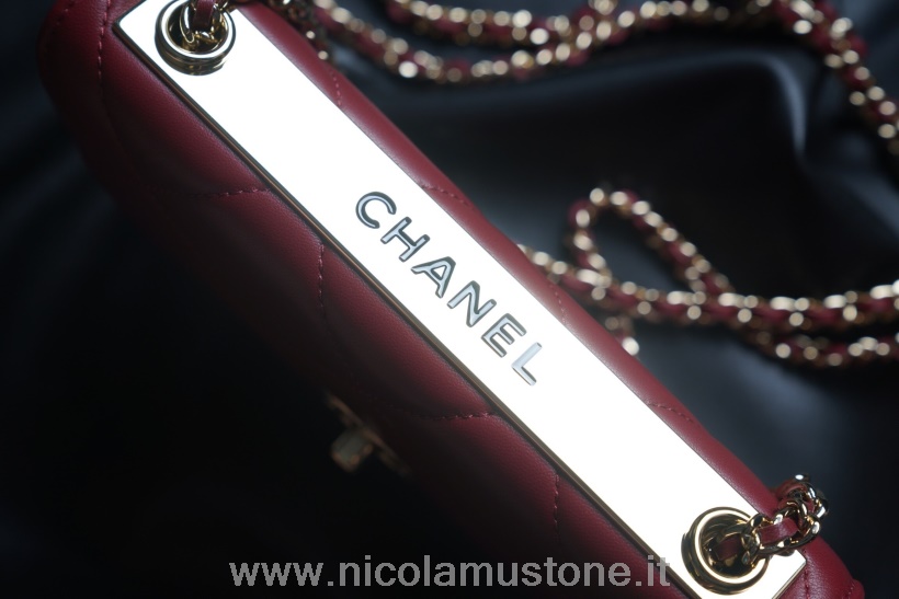 Qualità Originale Chanel 19 Woc Borsa 20cm Pelle Di Agnello Collezione Primavera/estate 2020 Bordeaux