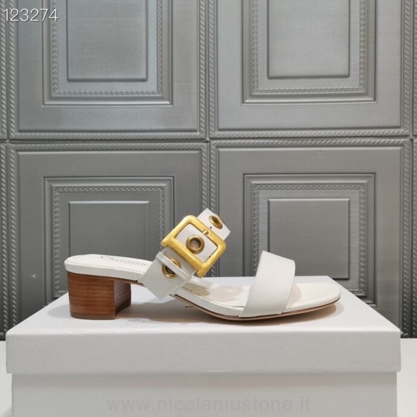 Qualità Originale Christian Dior D-dior Sabot Pelle Di Vitello Collezione Primavera/estate 2020 Bianco