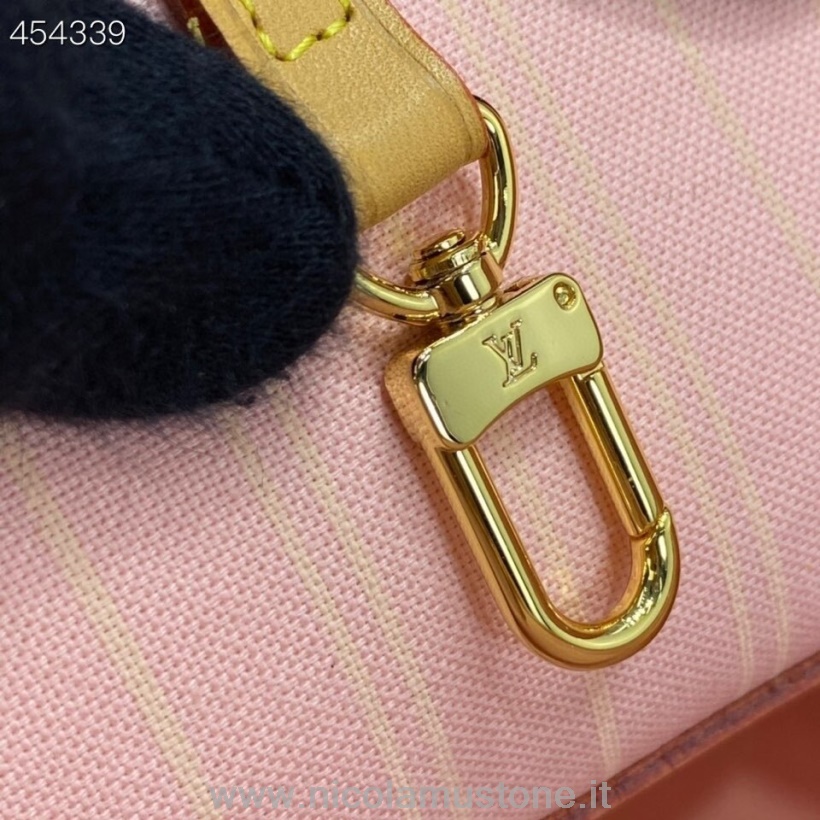 Qualità Originale Louis Vuitton Neverfull Mm Borsa 32 Cm Monogramma Tela Primavera/estate 2021 Collezione M45680 Rosa Chiaro