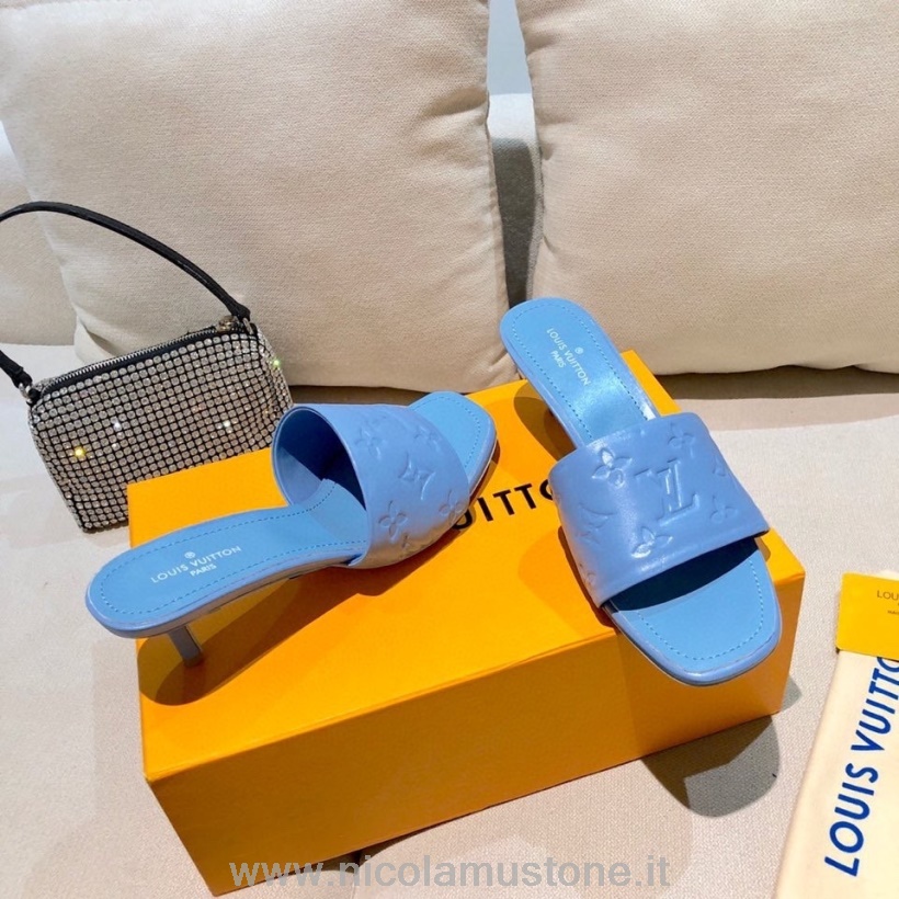 Qualità Originale Louis Vuitton Revival Sandalo Mule Pelle Di Agnello Collezione Primavera/estate 2021 Blu