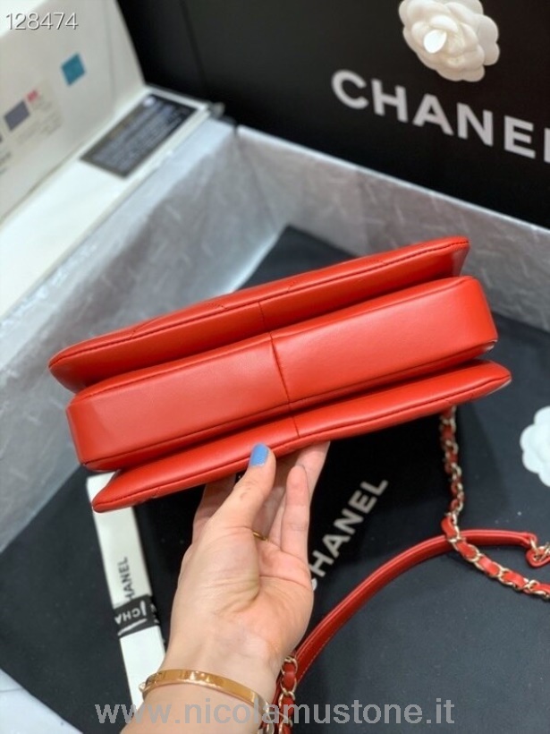 Qualità Originale Chanel Trapuntato Trendy Cc Borsa 25 Cm Hardware Oro Pelle Di Agnello Collezione Primavera/estate 2020 Rosso