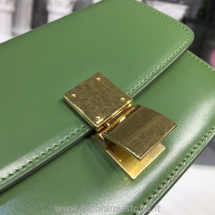 Originale Celine Classic Box Bag 16cm Pelle Di Vitello Liscia Collezione Primavera/estate 2018 Verde Mela