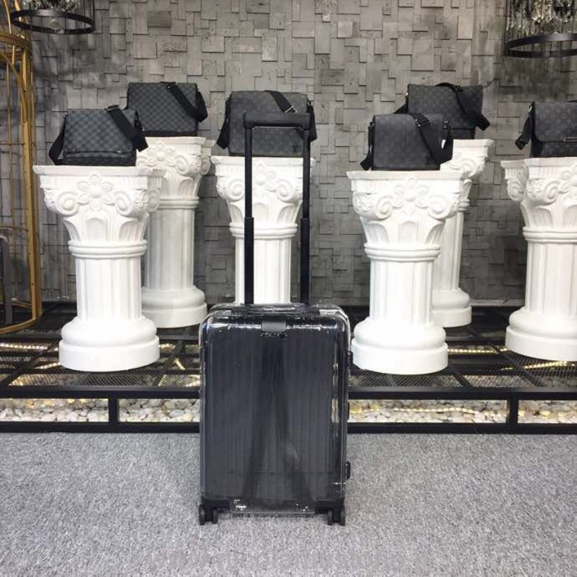 Originele Kwaliteit Rimowa X Off White Virgil Abloh Multiwheel Hard Aluminium Frame Koffer Lente/zomer 2018 Collectie Transparant