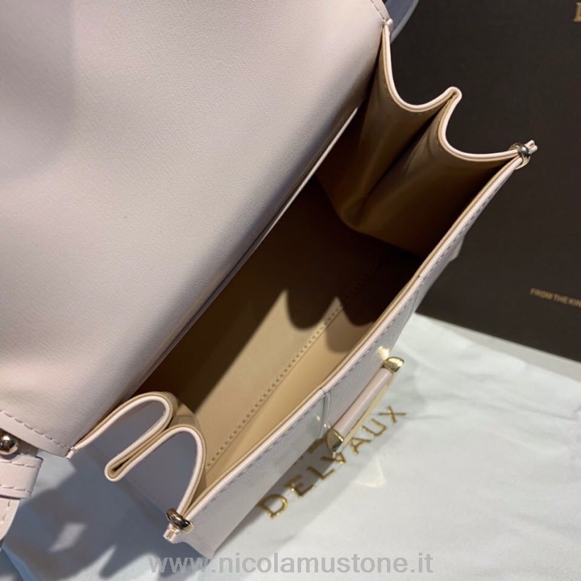 Originele Kwaliteit Delvaux Brillant Bb Satchel Flap 20cm Tas Kalfsleer Gouden Hardware Herfst/winter 2019 Collectie Lichtroze