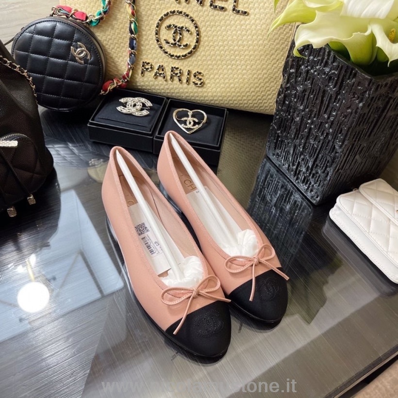 Originele Kwaliteit Chanel Ballerina\s Lamsleer Lente/zomer 2021 Collectie Roze