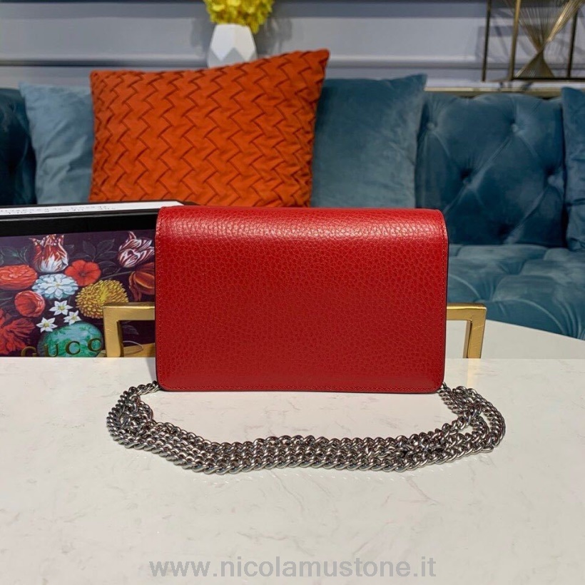 Originele Kwaliteit Gucci Woc Mini Dionysus Schoudertas 16cm 476432 Kalfsleer Herfst/winter 2019 Collectie Rood