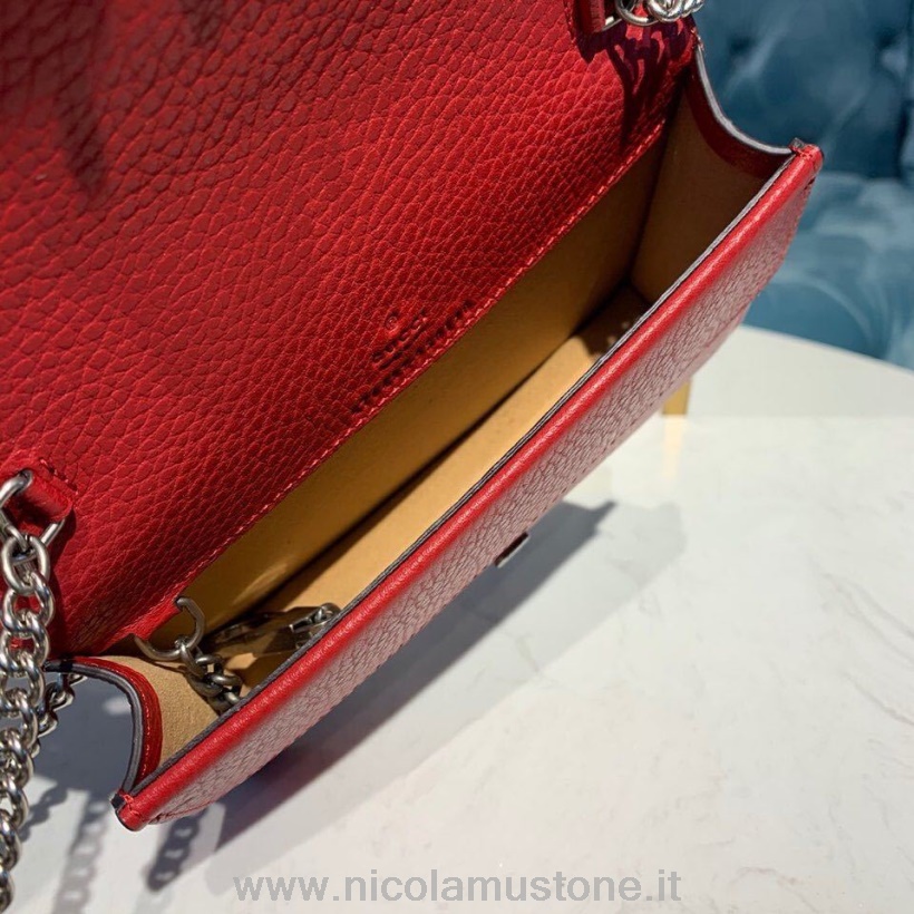 Originele Kwaliteit Gucci Woc Mini Dionysus Schoudertas 16cm 476432 Kalfsleer Herfst/winter 2019 Collectie Rood