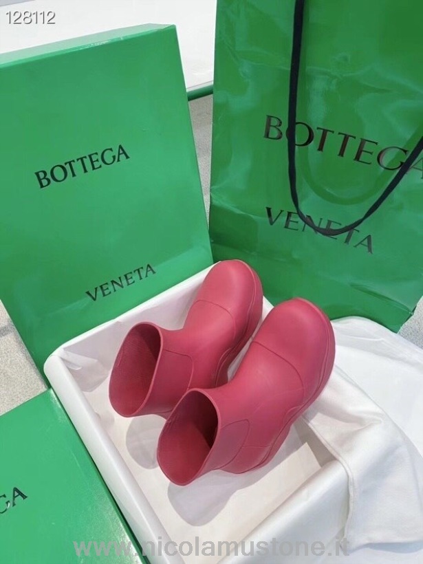 Originele Kwaliteit Bottega Veneta Plassen Pvc Enkellaarsjes Herfst/winter 2020 Collectie Roze