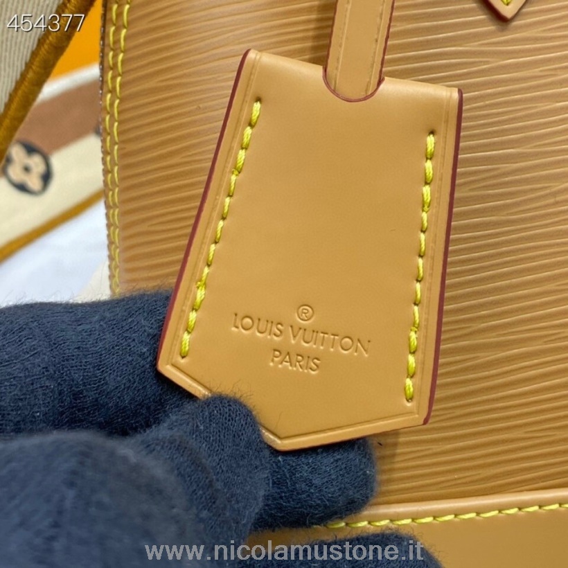 Original Kvalitet Louis Vuitton Alma Bb Bag 24cm Epi Skinn Vår/sommer 2021 Kolleksjon M57426 Gull Honning