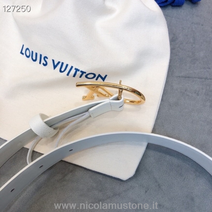 Original Kvalitet Louis Vuitton Belte 3 Cm Gull Hardware Kornet Kalveskinn Høst/vinter 2020 Kolleksjon Hvit