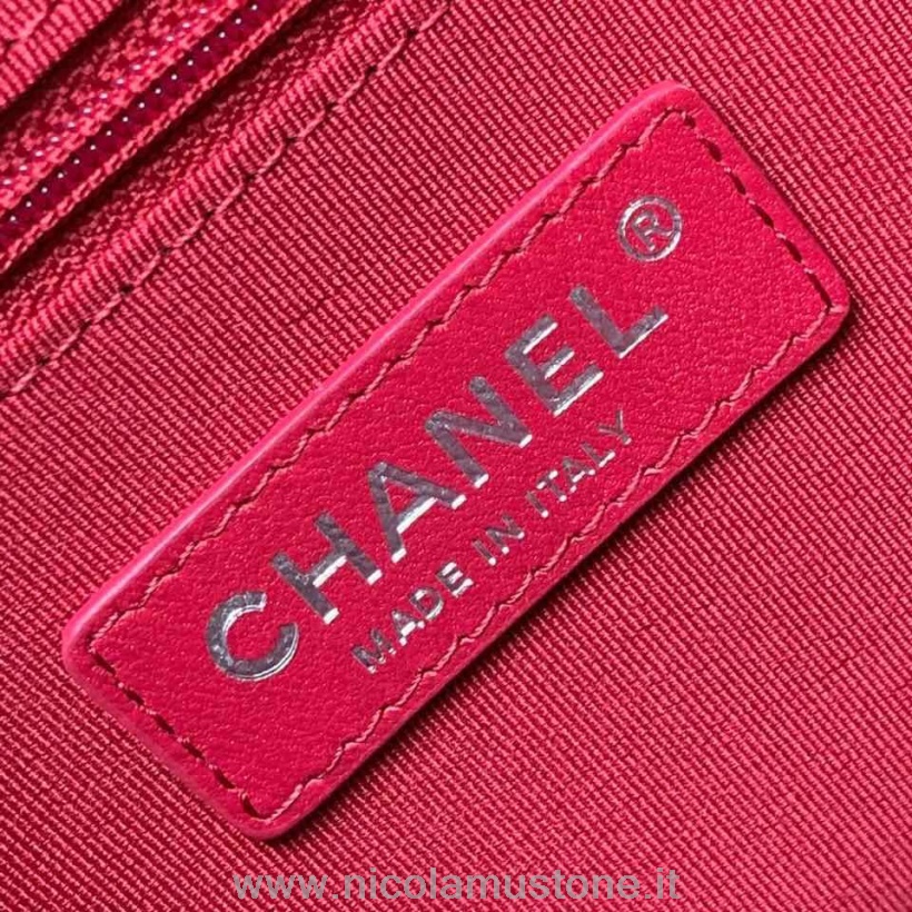 Original Kvalitet Chanel Gabrielle Hobo Bag 20cm Gammelt Kalveskinn Tofarget Gull/sølv Reim Vår/sommer Act 1 2020 Kolleksjon Svart