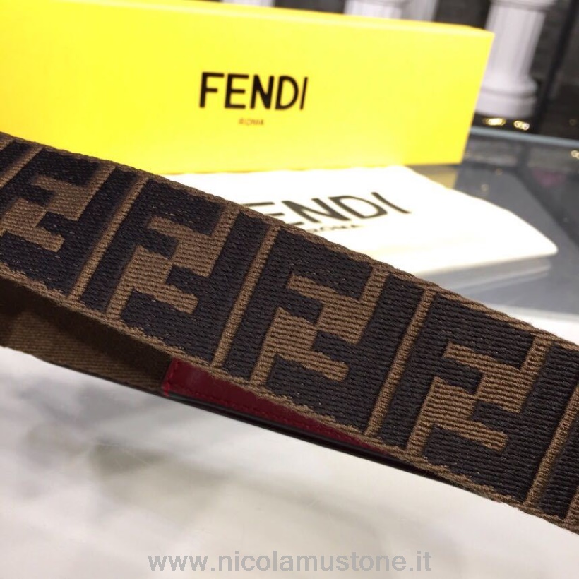 Original Kvalitet Fendi Strap You Ff Logo Bag Stropp 94cm Vår/sommer 2019 Kolleksjon Rosa