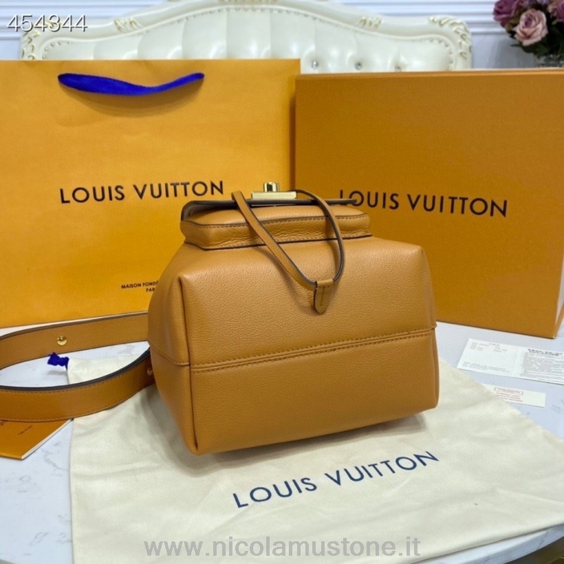 Original Kvalitet Louis Vuitton Lockme Bøtteveske 24cm Kornet Kalveskinn Vår/sommer 2021 Kolleksjon M57689 Arizona