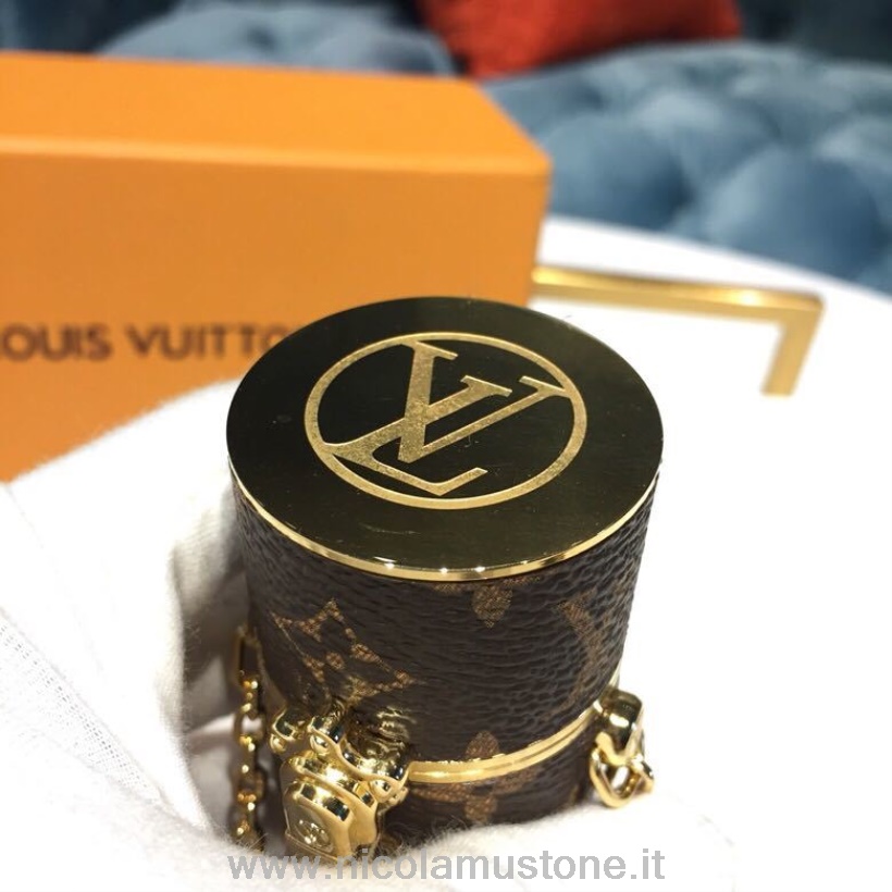 Original Kvalitet Louis Vuitton Leppestift Etui Veske 10 Cm Monogram Lerret Vår/sommer 2019 Kolleksjon Mp2406 Brun
