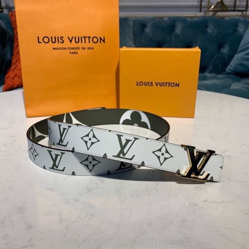 Original Kvalitet Louis Vuitton Ikonisk 30 Vendbart Belte Monogram Geant Canvas Vår/sommer 2020 Kolleksjon M0151v Kaki