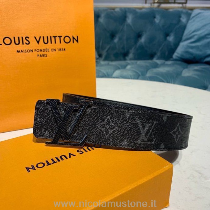 Original Kvalitet Louis Vuitton Ikonisk 30 Reversibelt Belte Monogram Geant Canvas Vår/sommer 2020 Kolleksjon M0160t Svart