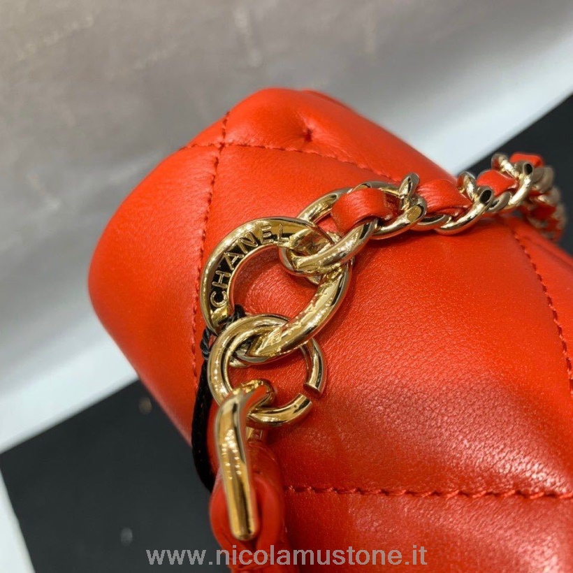 Original Kvalitet Chanel Klaffveske 23cm Lammeskinn Vår/sommer 2020 Akt 1 Kolleksjon Rød