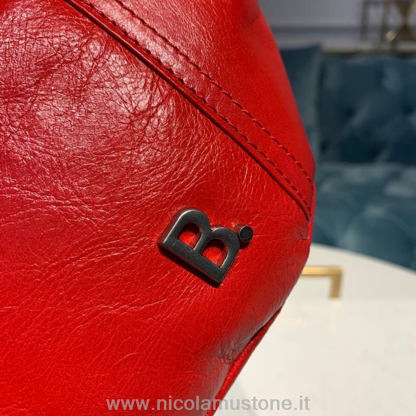 Qualità Originale Balenciaga Xs Marsupio 34cm Pelle Di Vitello Pelle Collezione Autunno/inverno 2019 Rosso