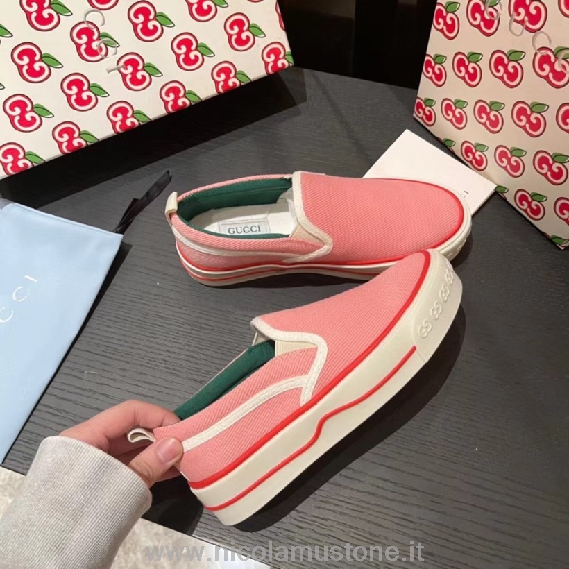 Qualità Originale Gucci 1977 Sneakers Slide On Collezione Primavera/estate 2021 Rosa Chiaro