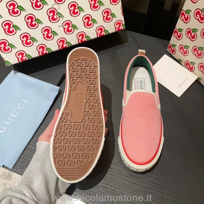 Qualità Originale Gucci 1977 Sneakers Slide On Collezione Primavera/estate 2021 Rosa Chiaro