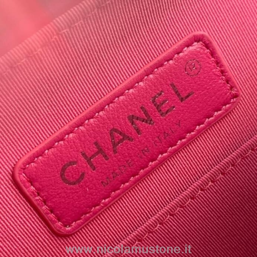 Oryginalna Kopertówka 20cm Chanel As1732 Skóra Jagnięca Srebrny Sprzęt Kolekcja Jesień/zima 2020 Różowy