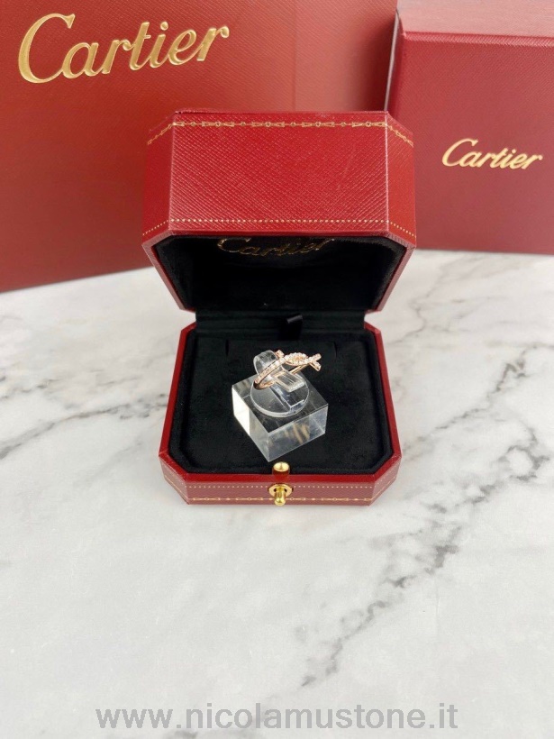 Oryginalnej Jakości Pierścionek Cartier Ballerine Kolekcja Wiosna/lato 2020 Różowe Złoto