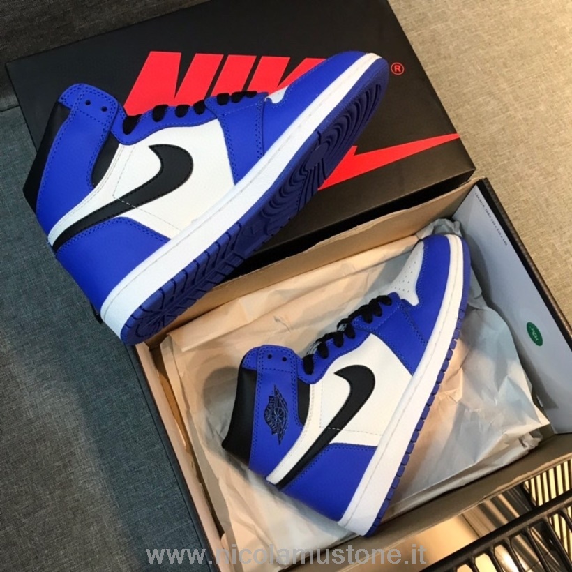 Oryginalna Jakość Nike Air Jordan 1 Retro Aj1 Banned Gs Męskie Sneakersy Niebieski/biały/czarny