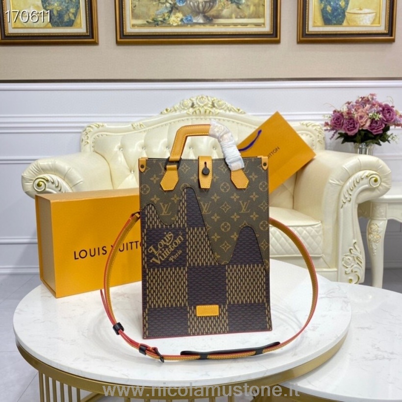 Qualità Originale Louis Vuitton Mini Tote Bag 26 Cm Gigante Damier Ebene Tela Collezione Primavera/estate 2021 N40355 Marrone