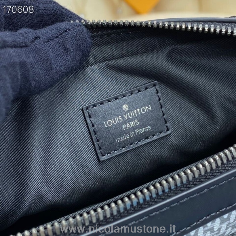 Qualità Originale Louis Vuitton Trio Messenger Bag 25 Cm Gigante Damier Grafite Tela Autunno/inverno 2020 Collezione N50017 Grigio