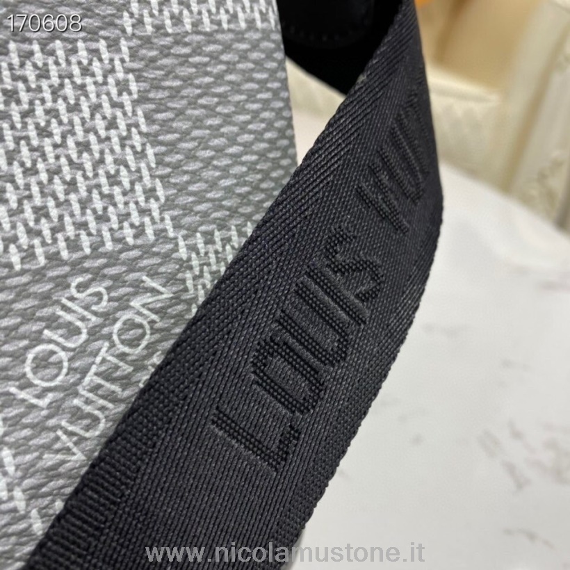 Qualità Originale Louis Vuitton Trio Messenger Bag 25 Cm Gigante Damier Grafite Tela Autunno/inverno 2020 Collezione N50017 Grigio