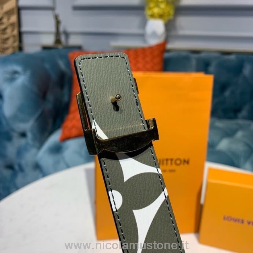Qualità Originale Louis Vuitton Iconica 30 Reversibile Cintura Monogramma Geant Tela Collezione Primavera/estate 2020 M0151v Kaki