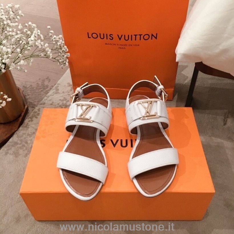 Qualità Originale Louis Vuitton Lv Lock It Sandali Collezione Primavera/estate 2020 Bianco