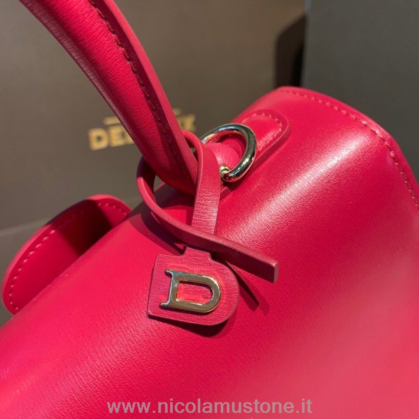 Qualidade Original Delvaux Brilhante Bb Bolsa Aba 20cm Bolsa De Couro De Bezerro Hardware Ouro Outono/inverno 2019 Coleção Vermelho