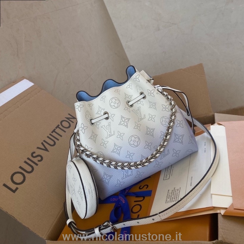 Bolsa De Balde Louis Vuitton Bella De Qualidade Original 22 Cm Mahina Couro De Bezerro Primavera/verão 2021 Coleção M57855 Azul Claro