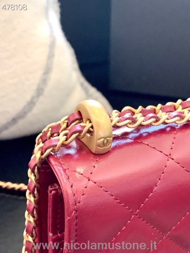 Bolsa De Aba Em Miniatura Chanel De Qualidade Original 20cm As2615 Couro De Bezerro Hardware Ouro Primavera/verão 2021 Coleção Borgonha