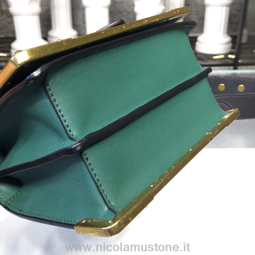 Qualidade Original Bolsa De Ombro 20cm Prada Cahier 1bh018 Coleção Primavera/verão 2019 Verde/preto