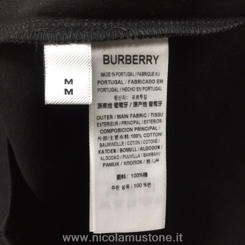 Qualità Originale Burberry Lunar Year Tiger T-shirt Manica Corta Collezione Primavera/estate 2022 Nera
