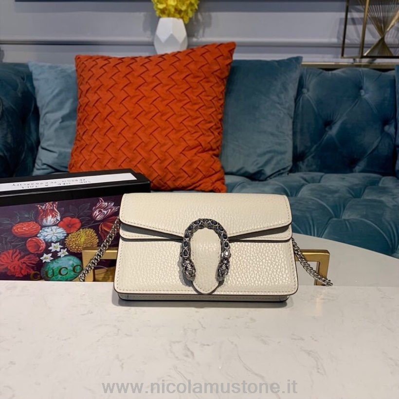 оригинальное качество Gucci Woc Mini Dionysus сумка через плечо 16см 476432 телячья кожа коллекция осень/зима 2019 белый