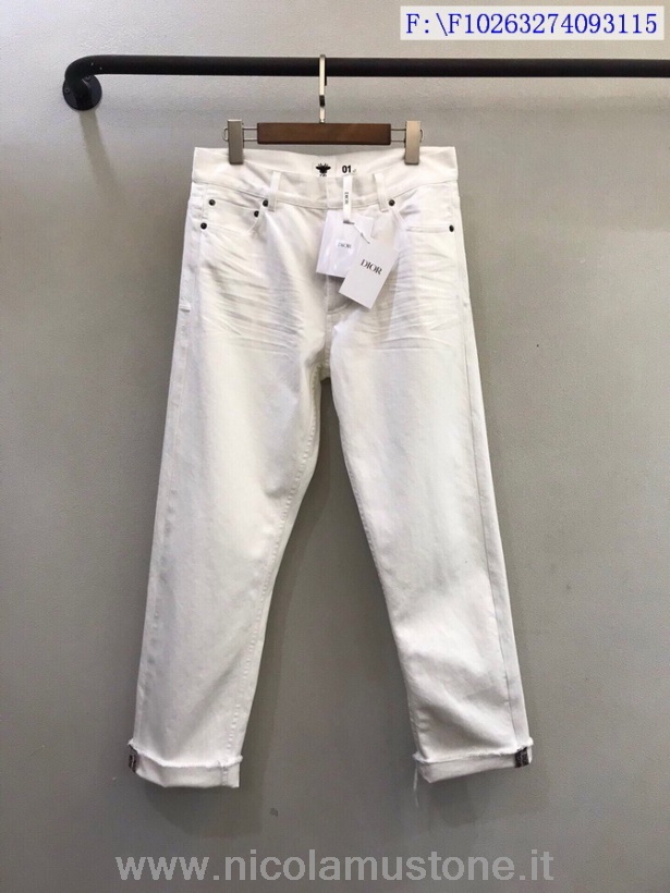 джинсы Christian Dior Denim оригинального качества коллекции осень/зима 2021 белые