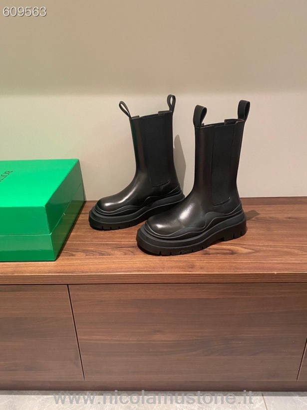 Bottega Veneta кожаные ботинки на плоской подошве с тройной подошвой оригинального качества из телячьей кожи коллекция осень/зима 2021 черный