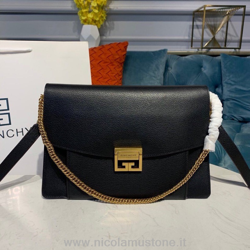 оригинальная качественная сумка через плечо Givenchy Gv3 30см из телячьей кожи коллекции осень/зима 2019 черный