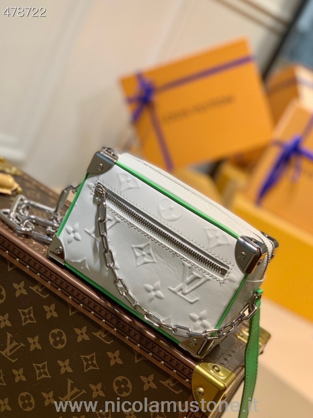 оригинальное качество Louis Vuitton мини мягкий чемодан 18см зум с друзьями холст монограмма весна/лето 2021 коллекция M44480 белый