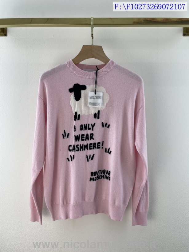 оригинальное качество Moschino свитер я ношу только Moschino коллекция осень/зима 2021 розовый