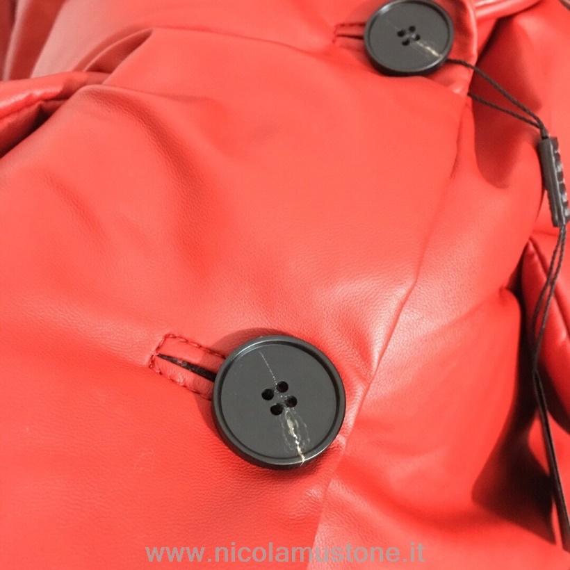 Qualità Originale Prada Piumino Cappotto In Pelle Di Montone Collezione Autunno/inverno 2020 Rosso