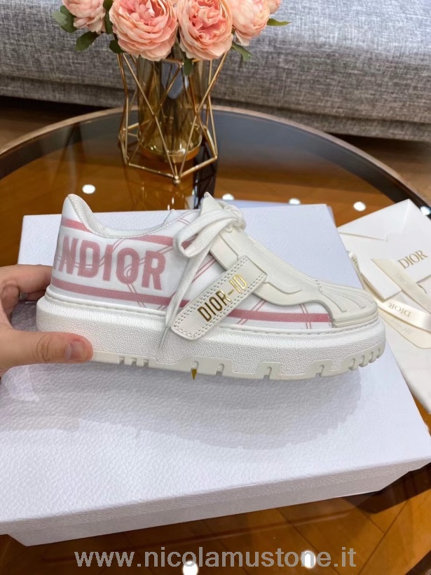 Original Quality Christian Dior Addict Id Sneakers Sneakers Basse In Pelle Di Vitello Collezione Autunno/inverno 2021 Bianco/rosso